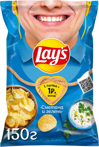 Чипсы картофельные LAY'S Сметана и зелень